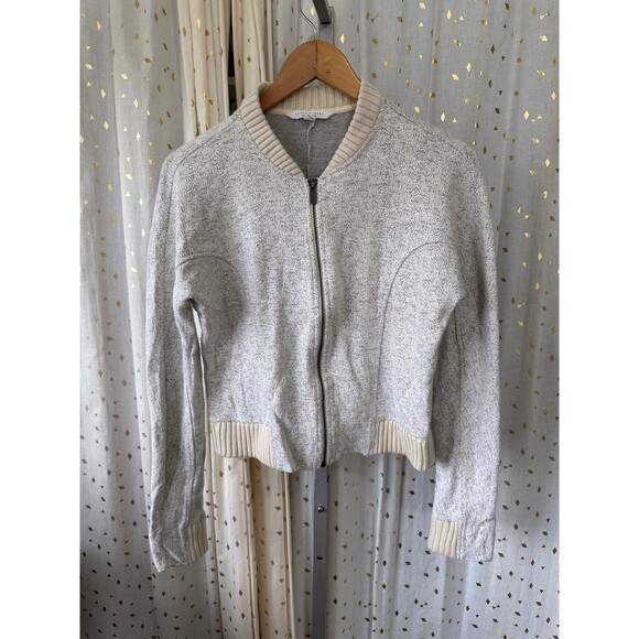 Sunday Sunday Banana Republic Zip Lounge Confetti Knit Bomber Cardigan Jacket XS - Picture 3 of 6